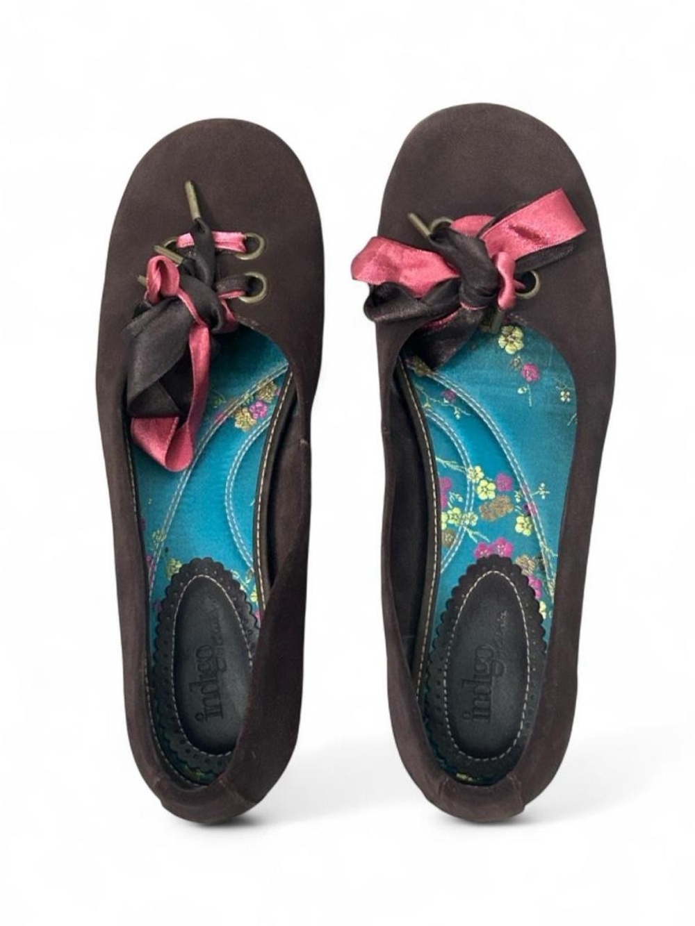 Vintage Indigo by Clarks Plum faux-Suede Ballet Flats Size 8